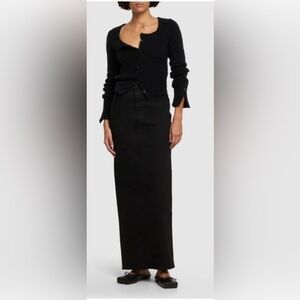 Mother women’s skirt maxi Sz 31 The Flagpole stretch cotton NWT black